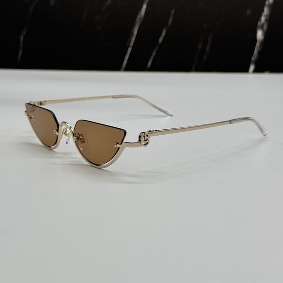 NEW GUCCI SUNGLASSES GOLD WOMEN CAT EYE EYEWEAR GUCCI GG1603S 002 - Picture 7 of 13